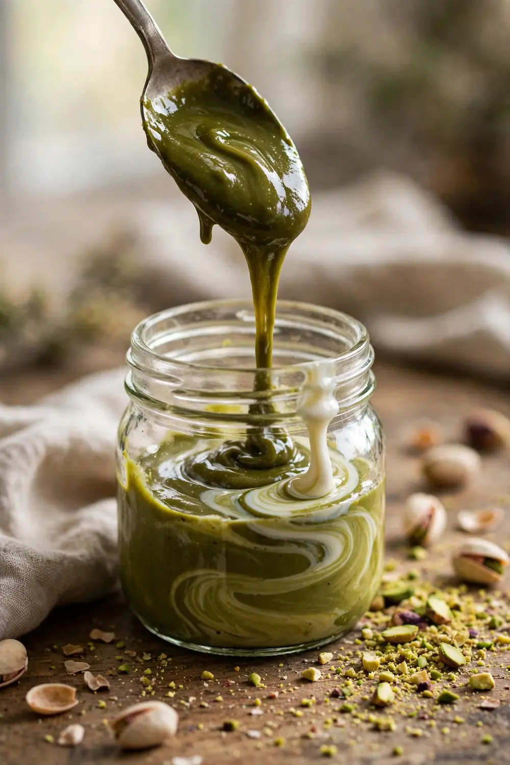 Homemade pistachio paste