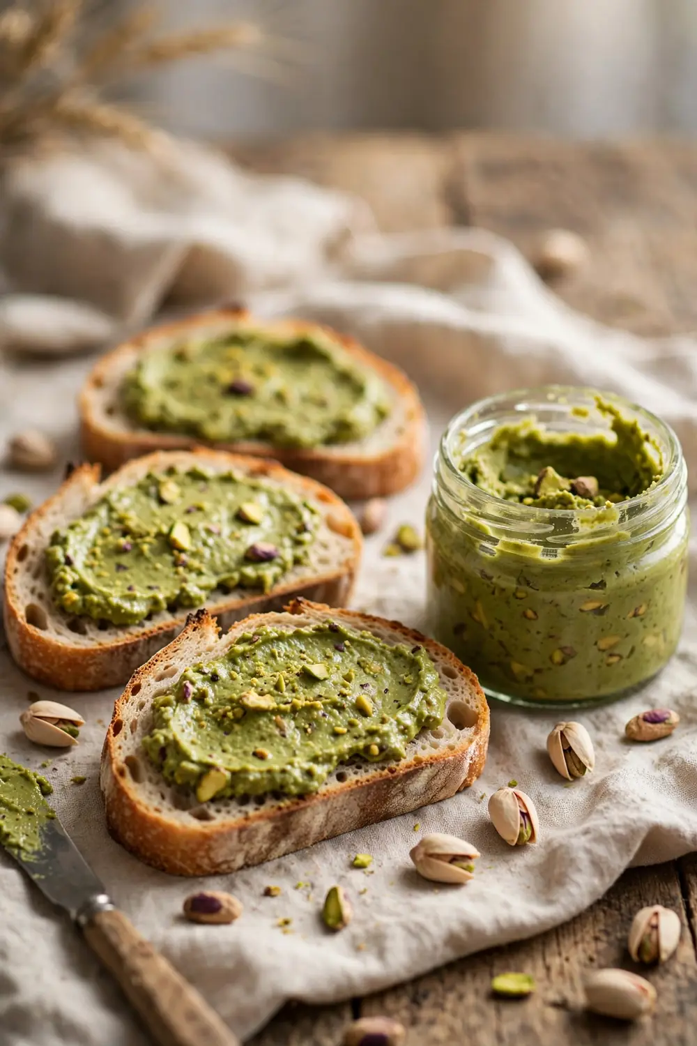 Homemade pistachio paste