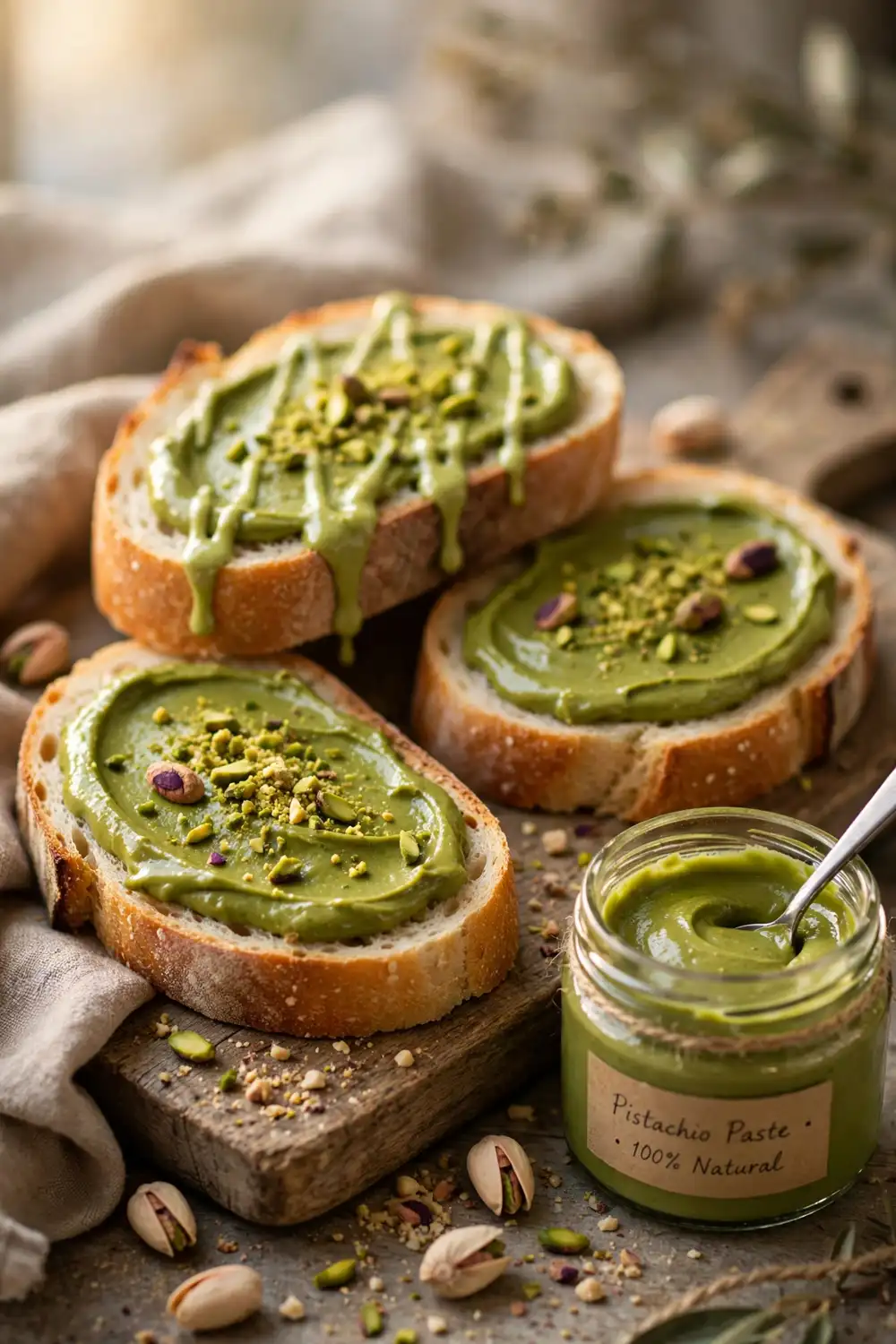 Homemade pistachio paste
