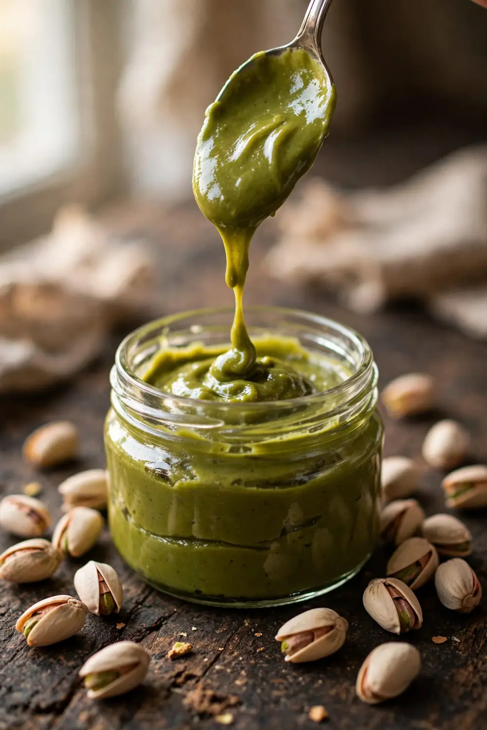 Homemade pistachio paste