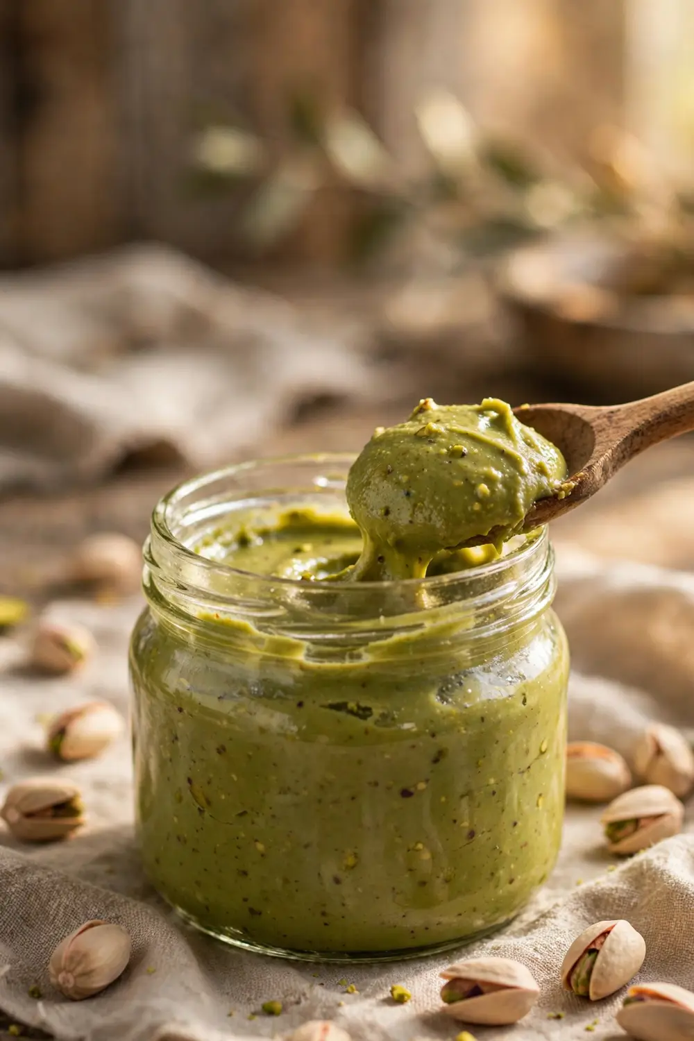 Homemade pistachio paste