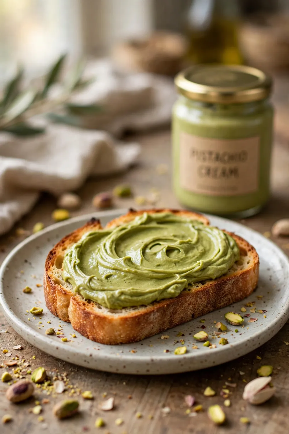 Homemade pistachio paste