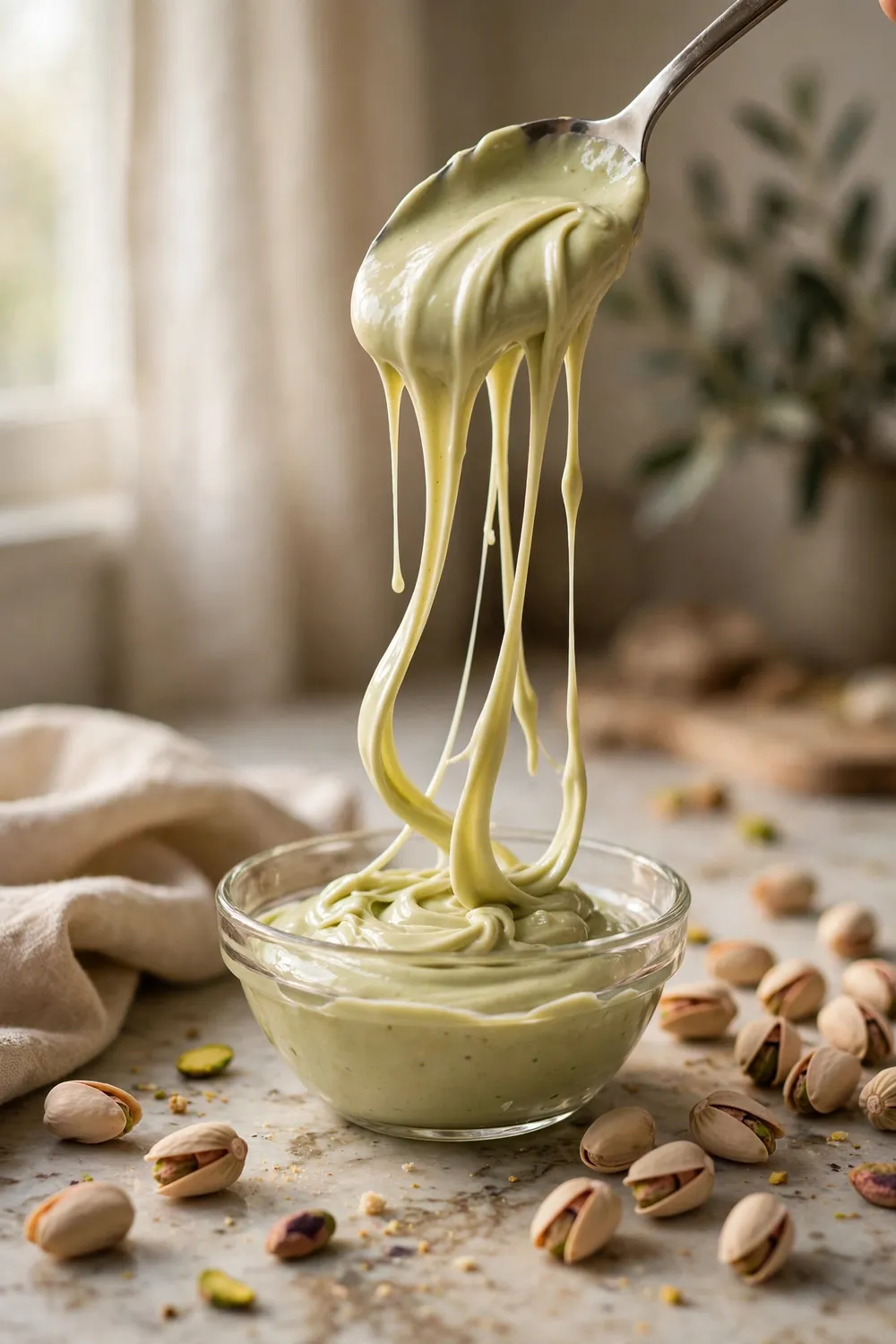 Homemade pistachio paste