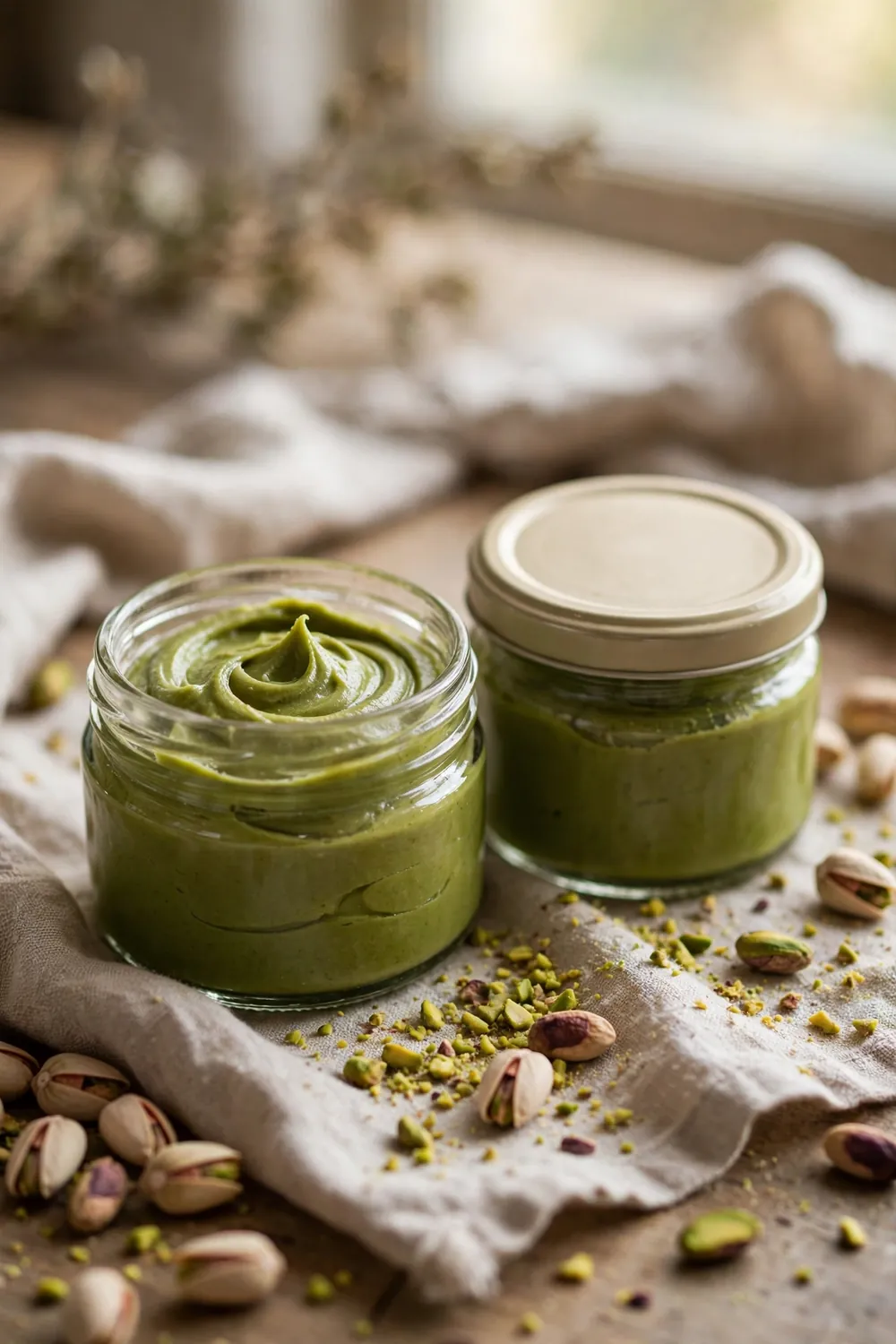 Homemade pistachio paste