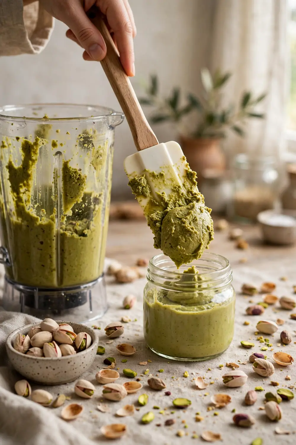 Homemade pistachio paste