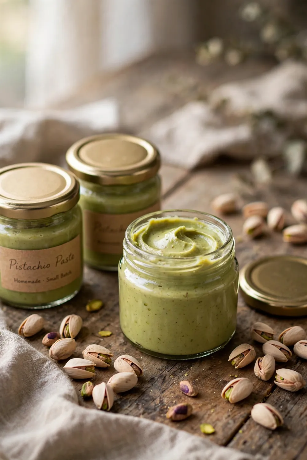 Homemade pistachio paste