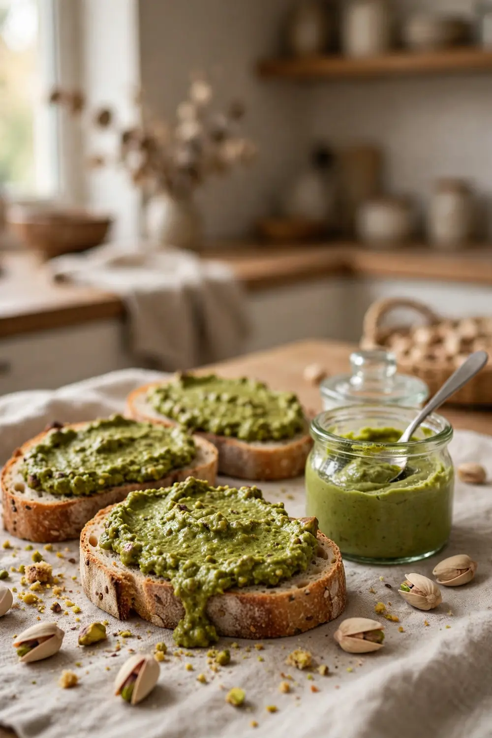 Homemade pistachio paste
