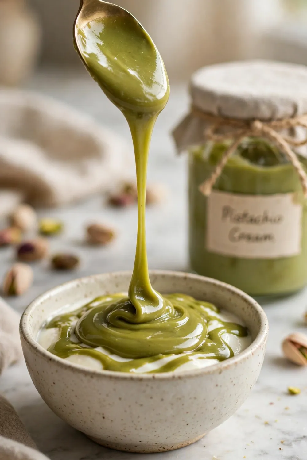 Homemade pistachio paste