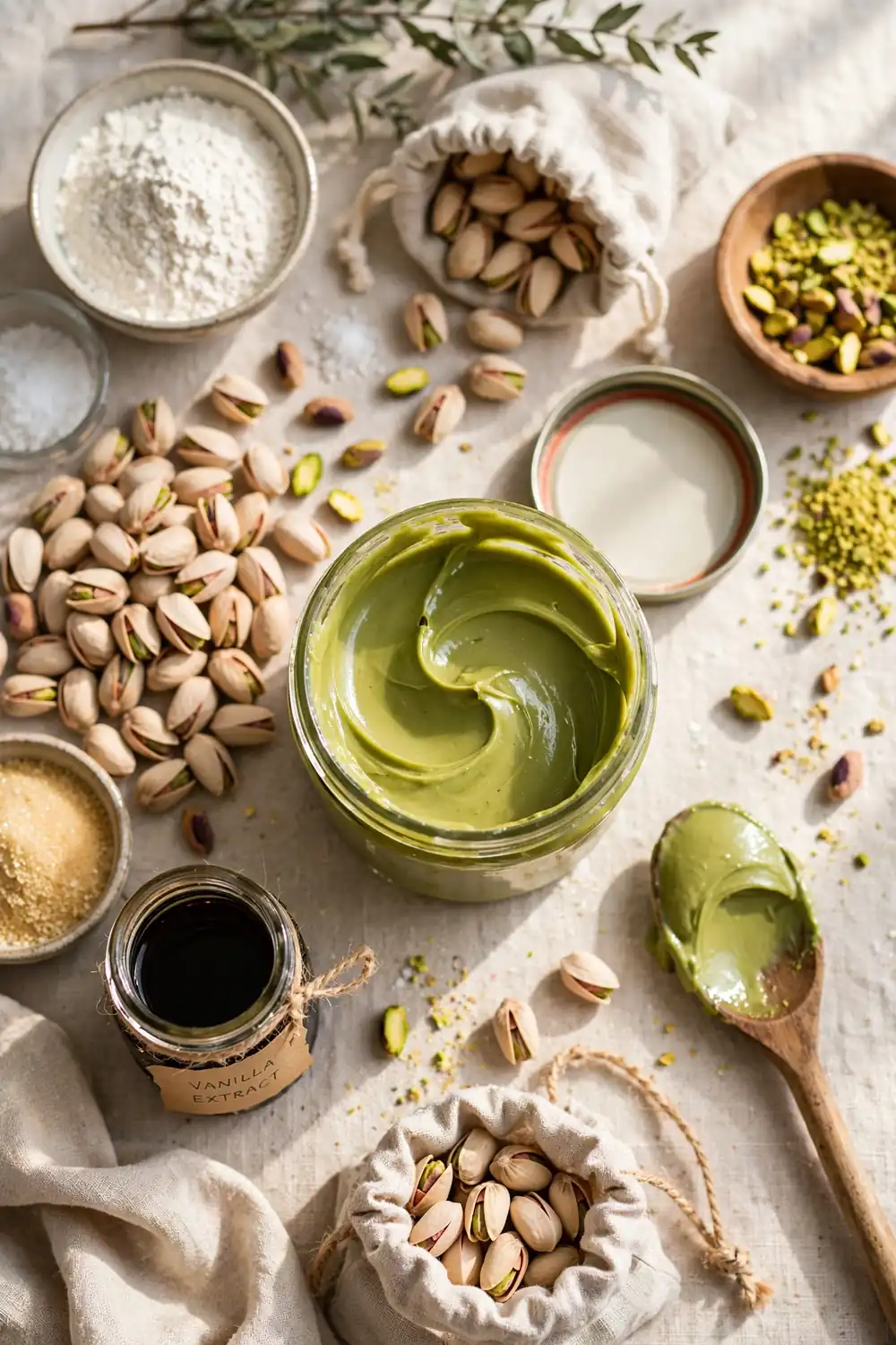 Homemade pistachio paste