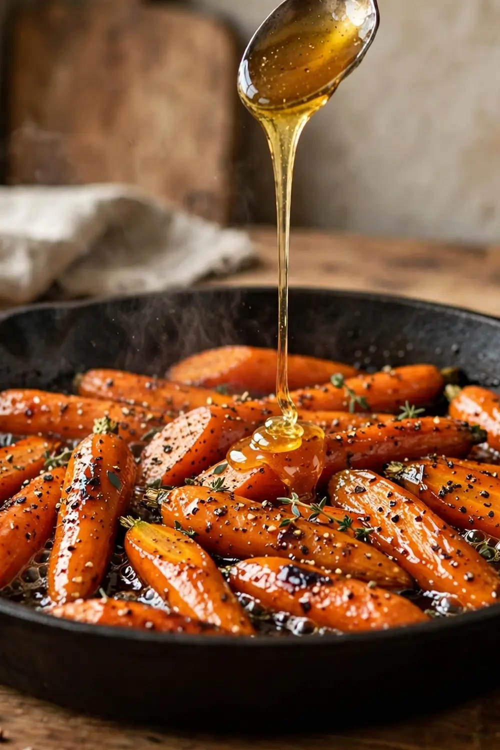 Honey maple roasted carrots 07