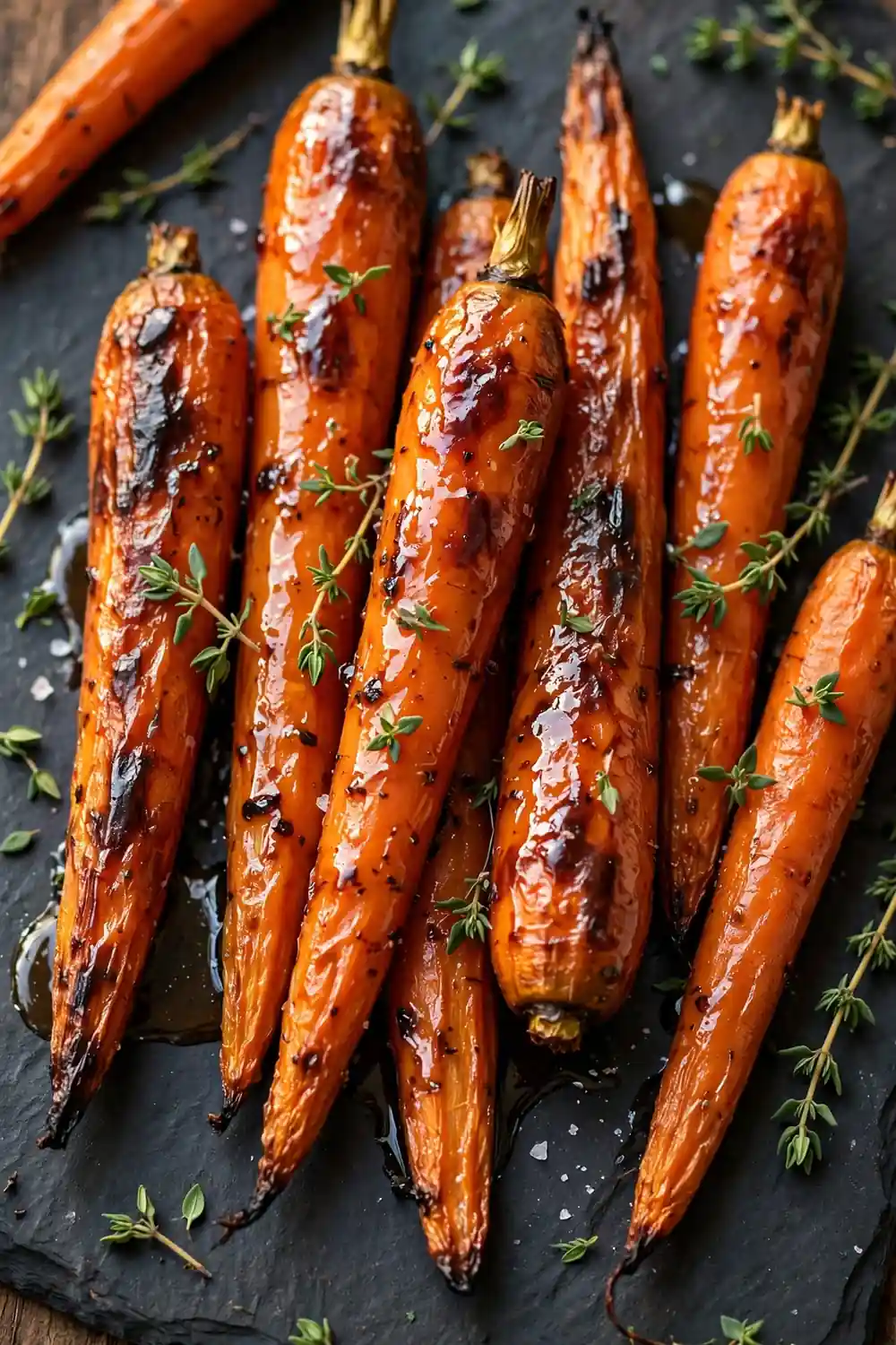 Honey glazed roasted carrots