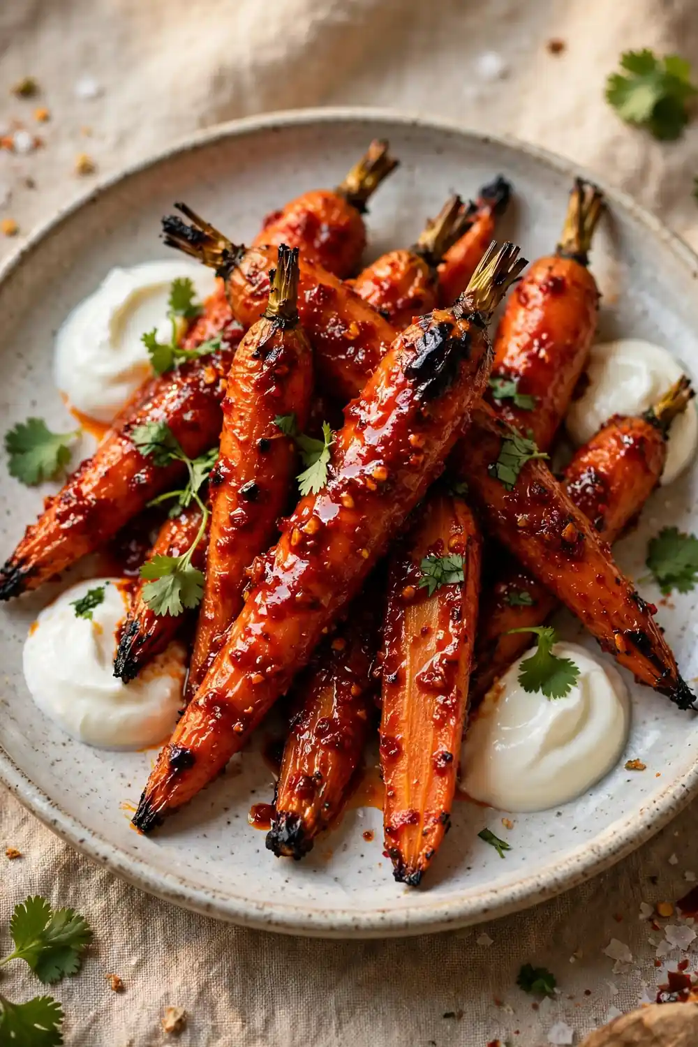 Honey glazed roasted carrots