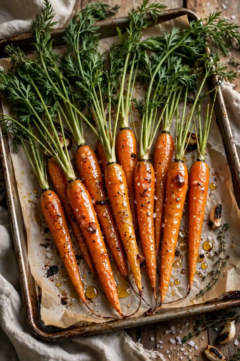 Honey glazed roasted carrots