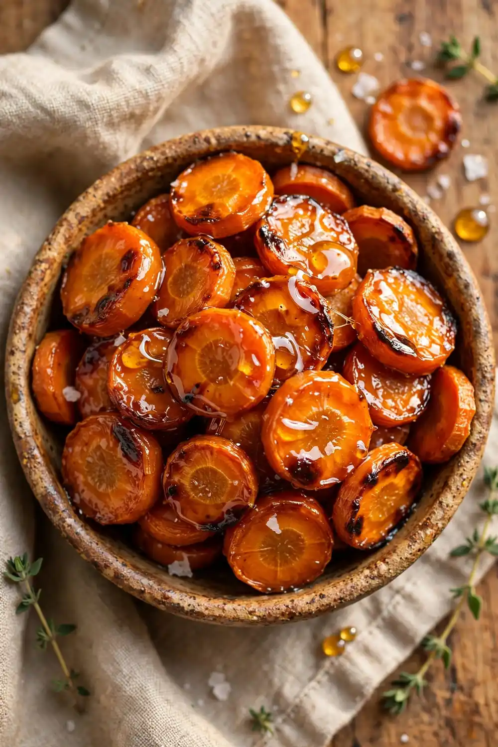 Honey glazed roasted carrots