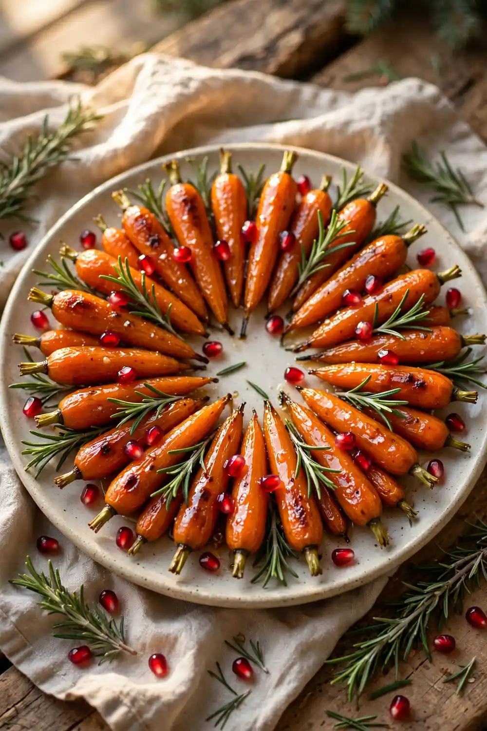 Honey glazed roasted carrots