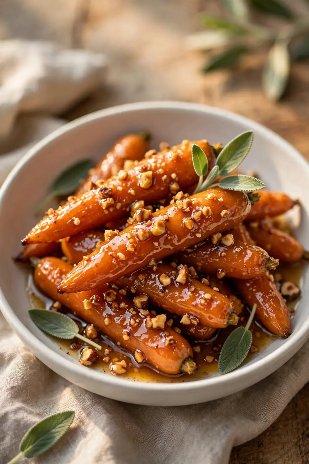 Honey glazed roasted carrots