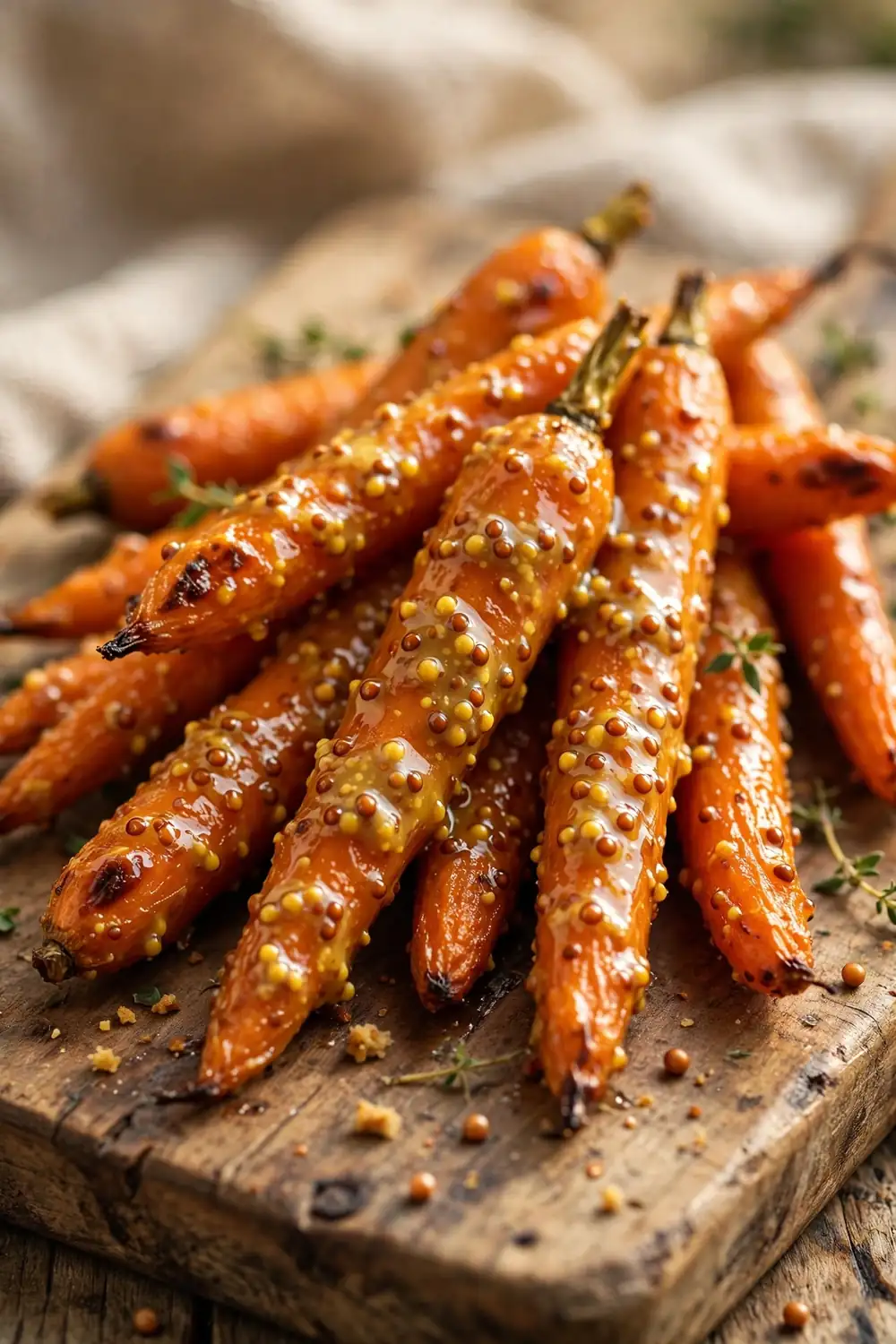 Honey glazed roasted carrots