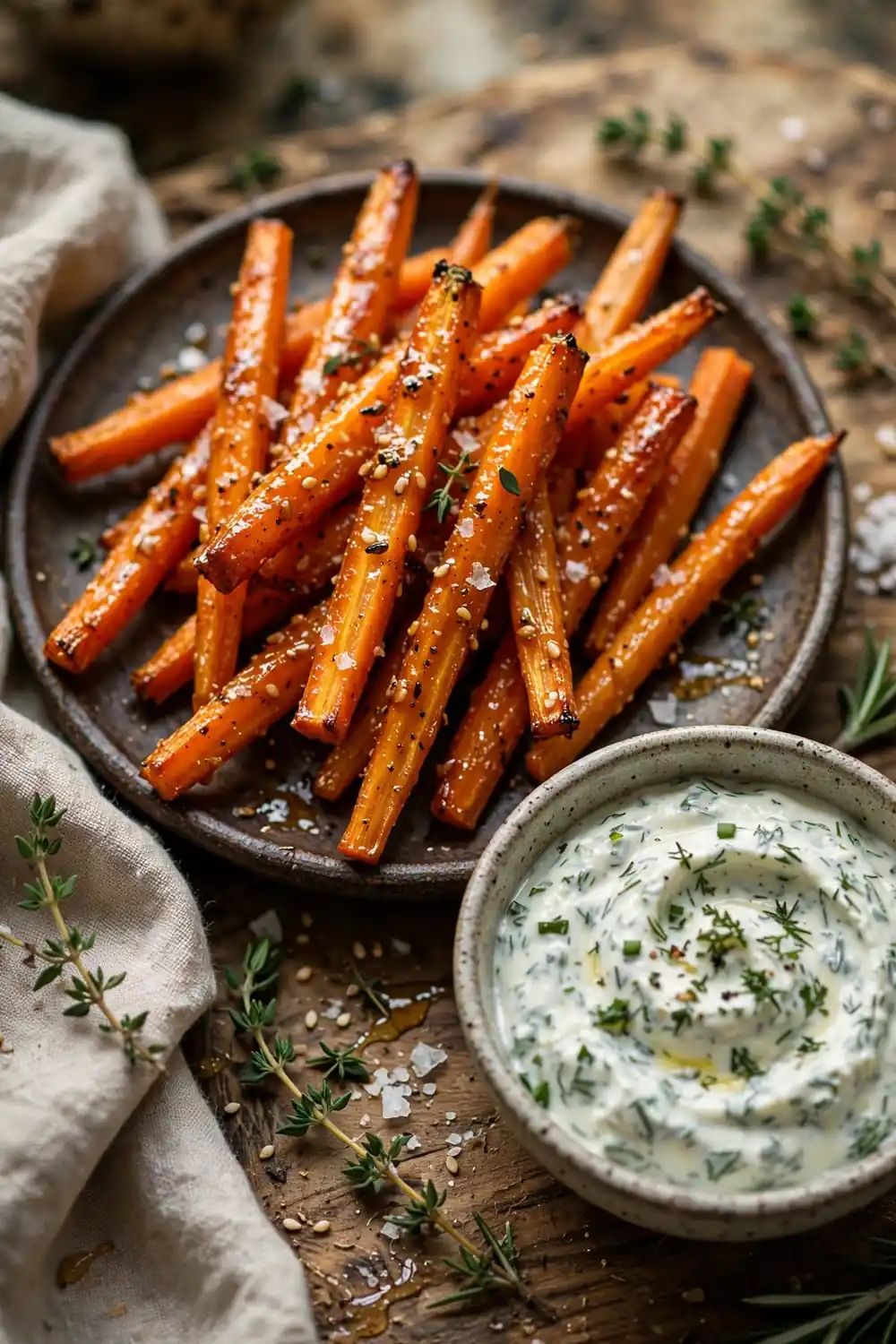 Honey glazed roasted carrots