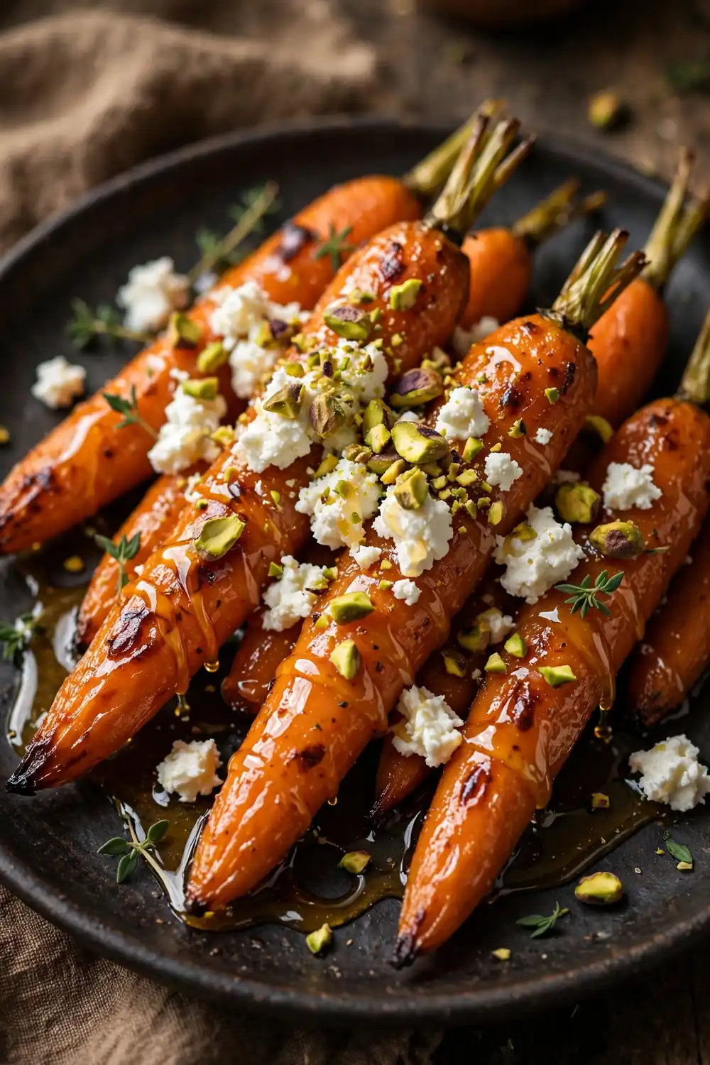 Honey glazed roasted carrots