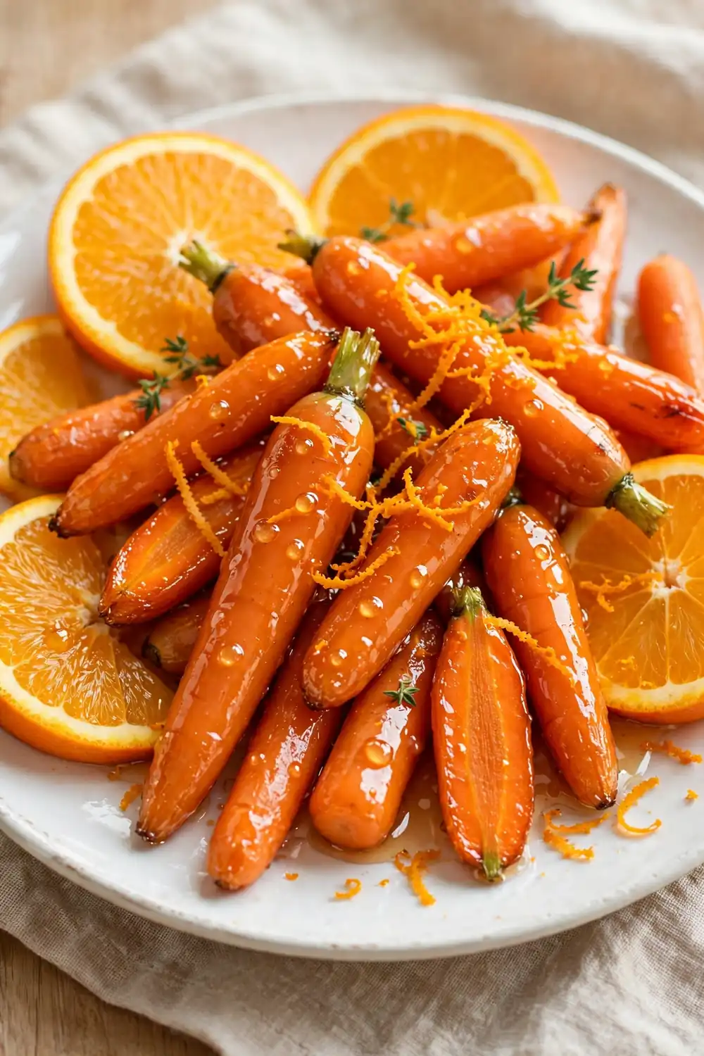 Honey glazed roasted carrots