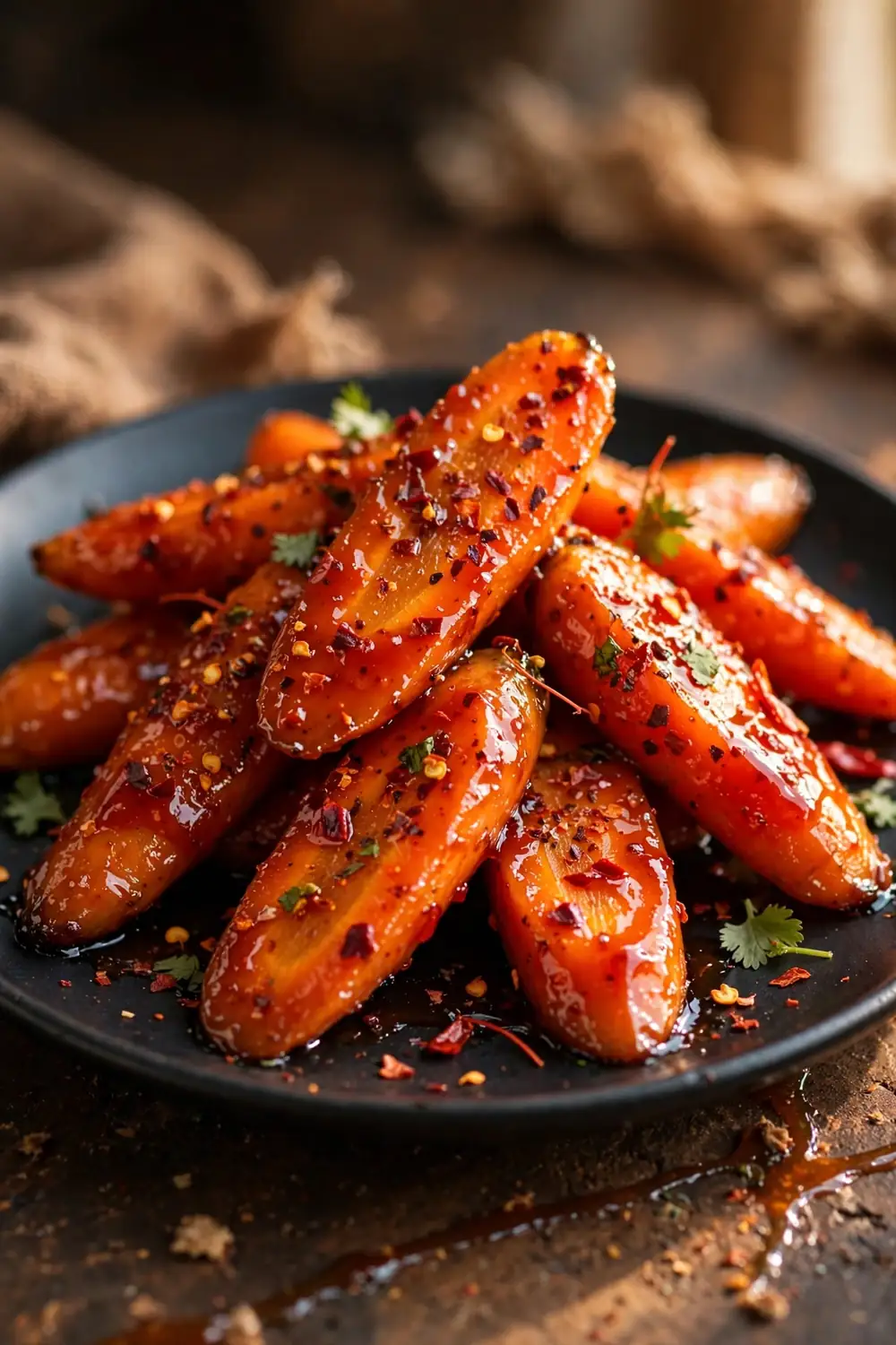 Honey glazed roasted carrots