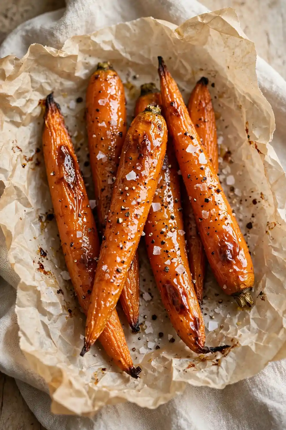 Honey glazed roasted carrots
