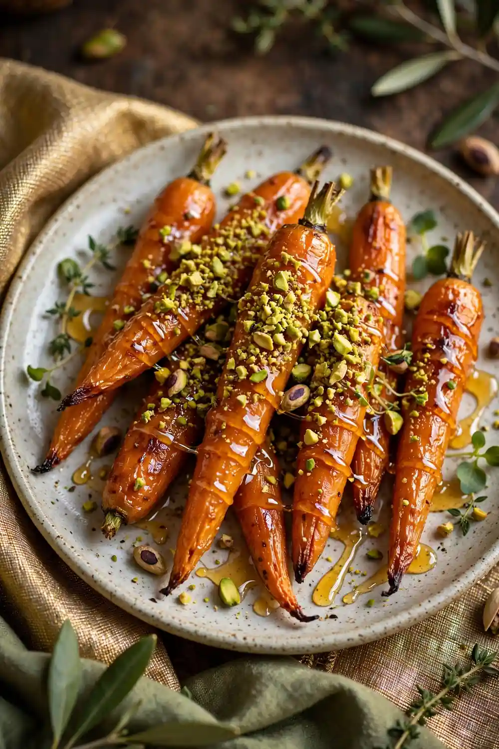 Honey glazed roasted carrots