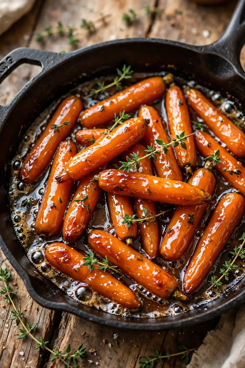 Honey glazed roasted carrots