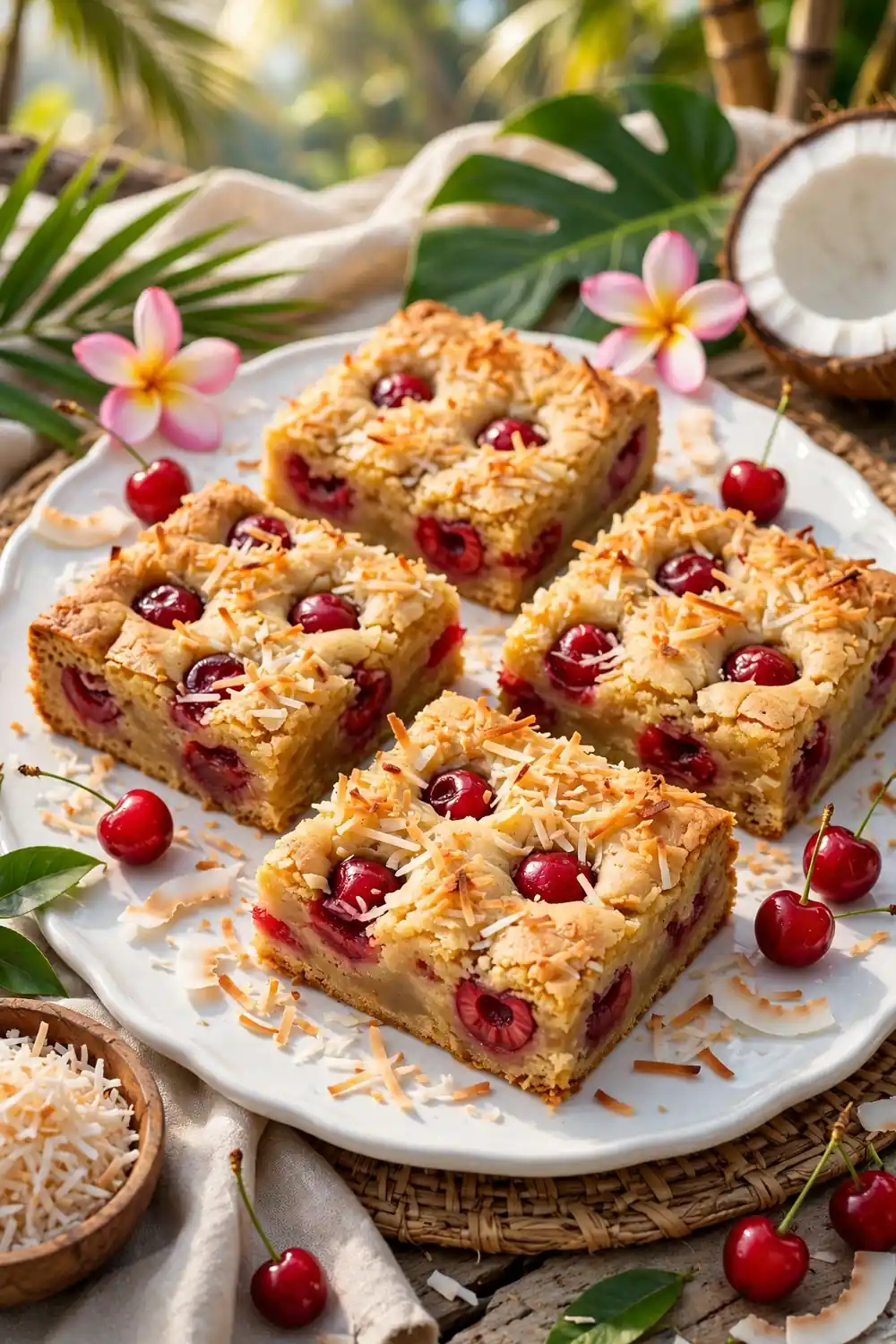 Coconut Cherry Chew