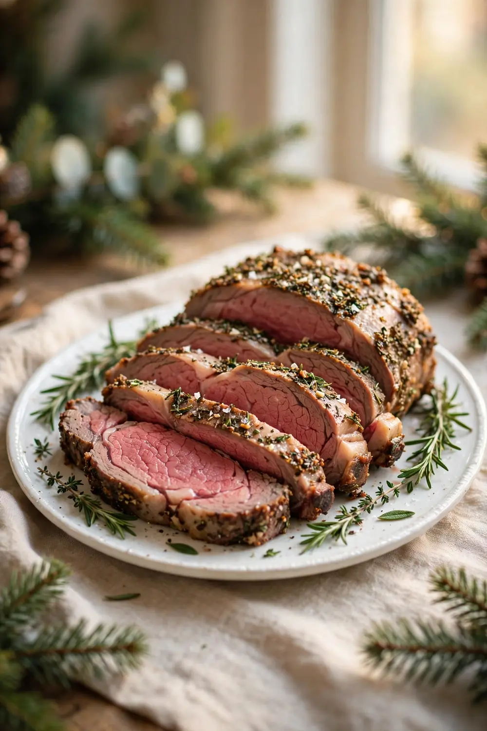 holiday feast centerpiece: herb crusted prime rib