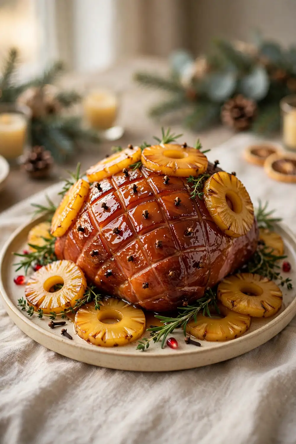 holiday feast centerpiece: honey glazed ham