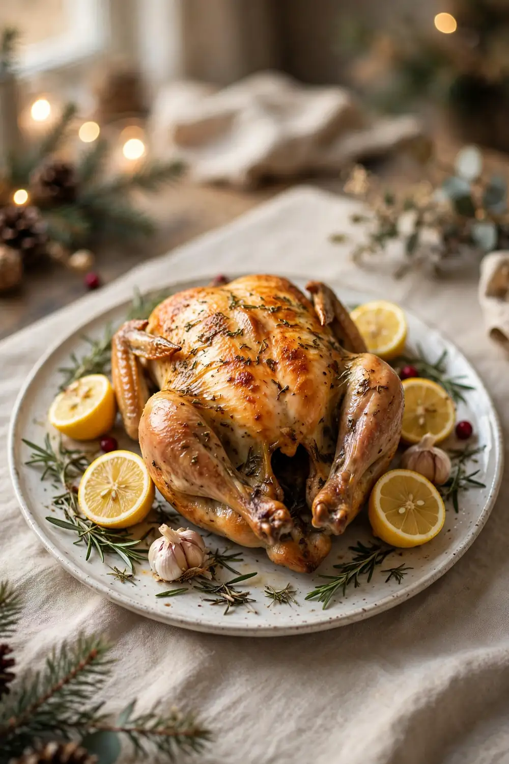 holiday feast centerpiece: lemon herb chicken