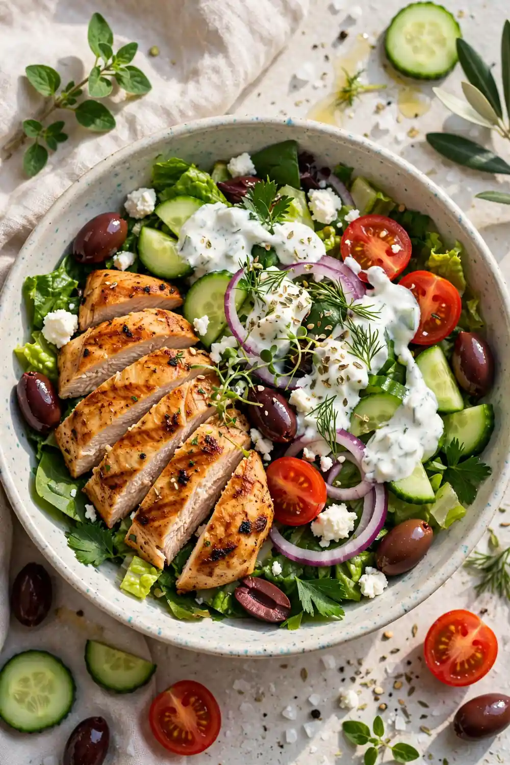 Greek chicken power plates, one of 20 satisfying low carb dinners