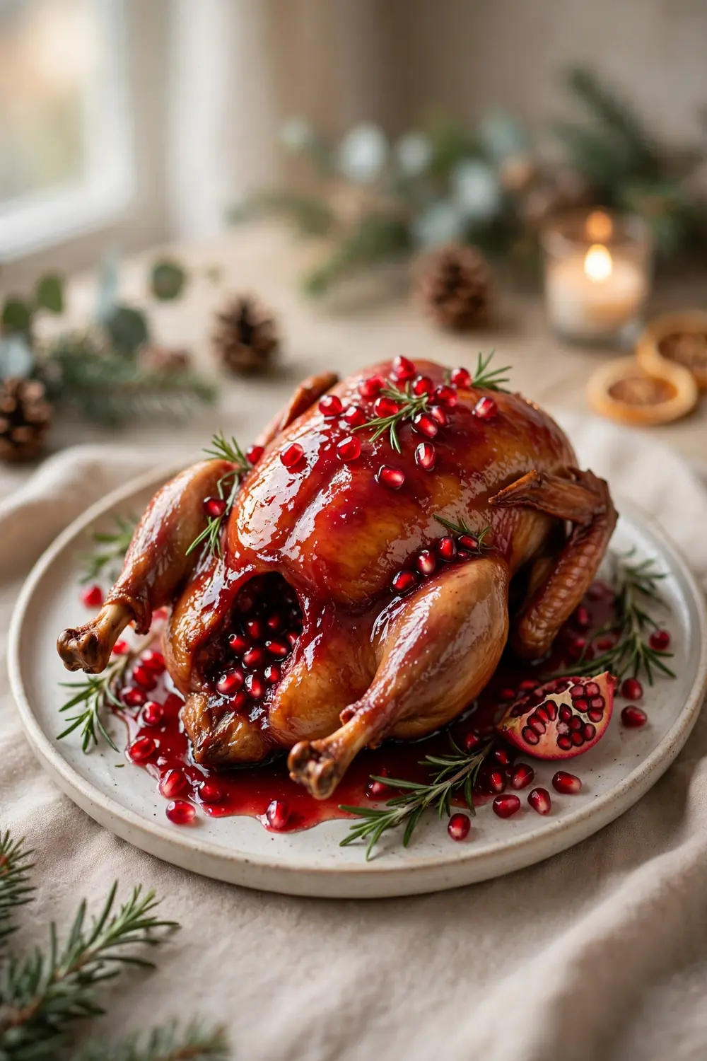 holiday feast centerpiece: pomegranate glazed goose