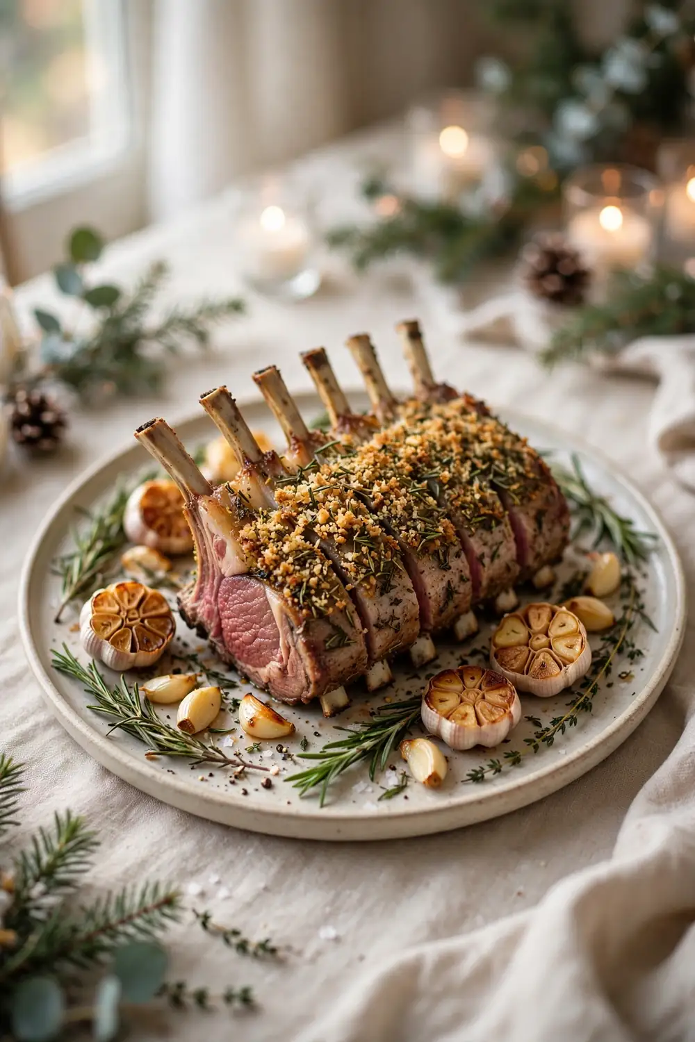 holiday feast centerpiece: rosemary rack lamb