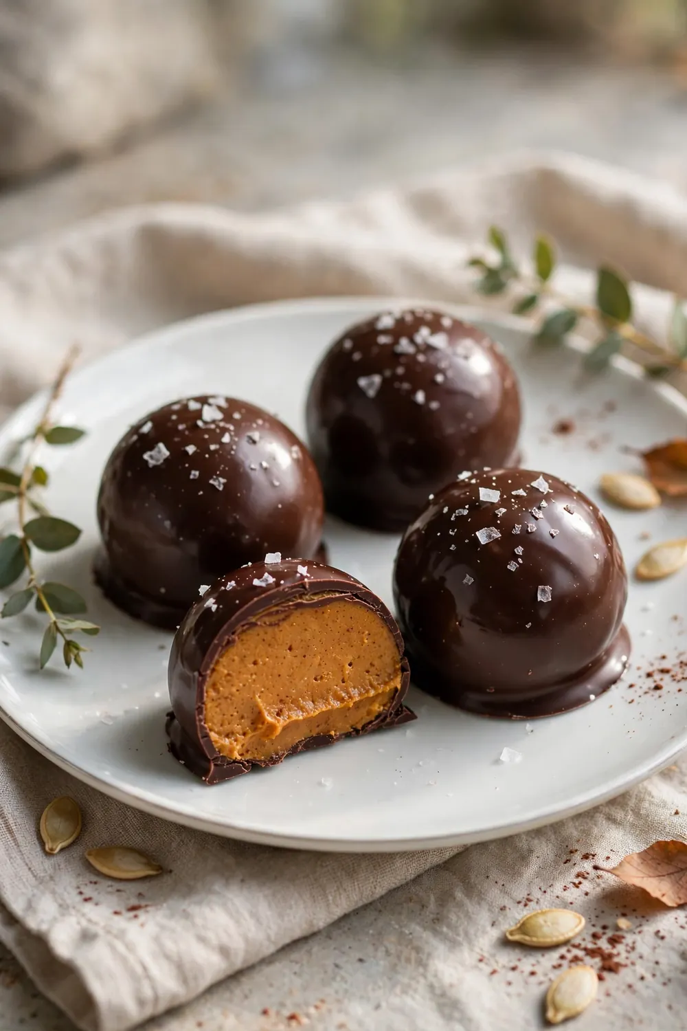 Chocolate covered pumpkin delights