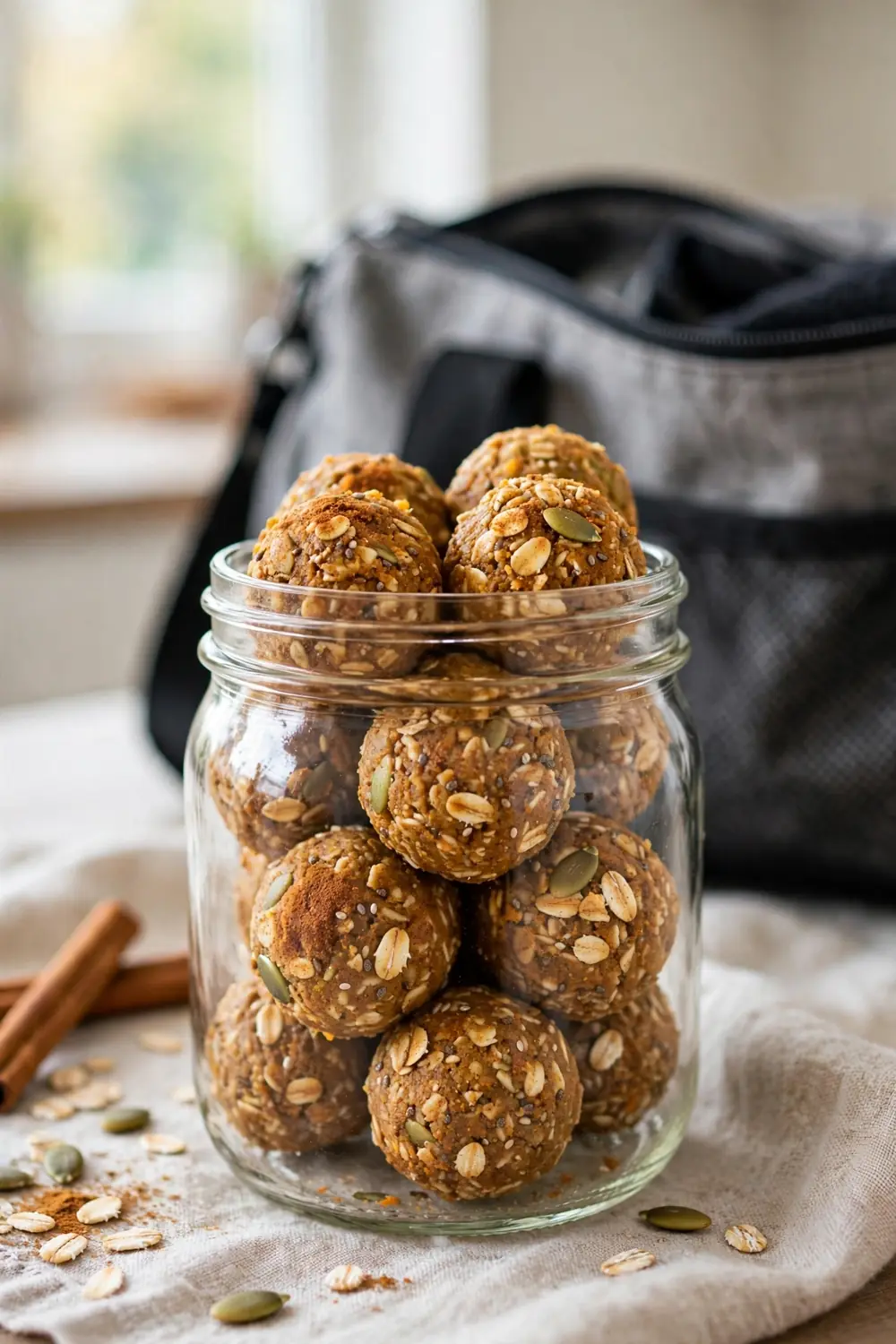 Protein packed pumpkin energy bites