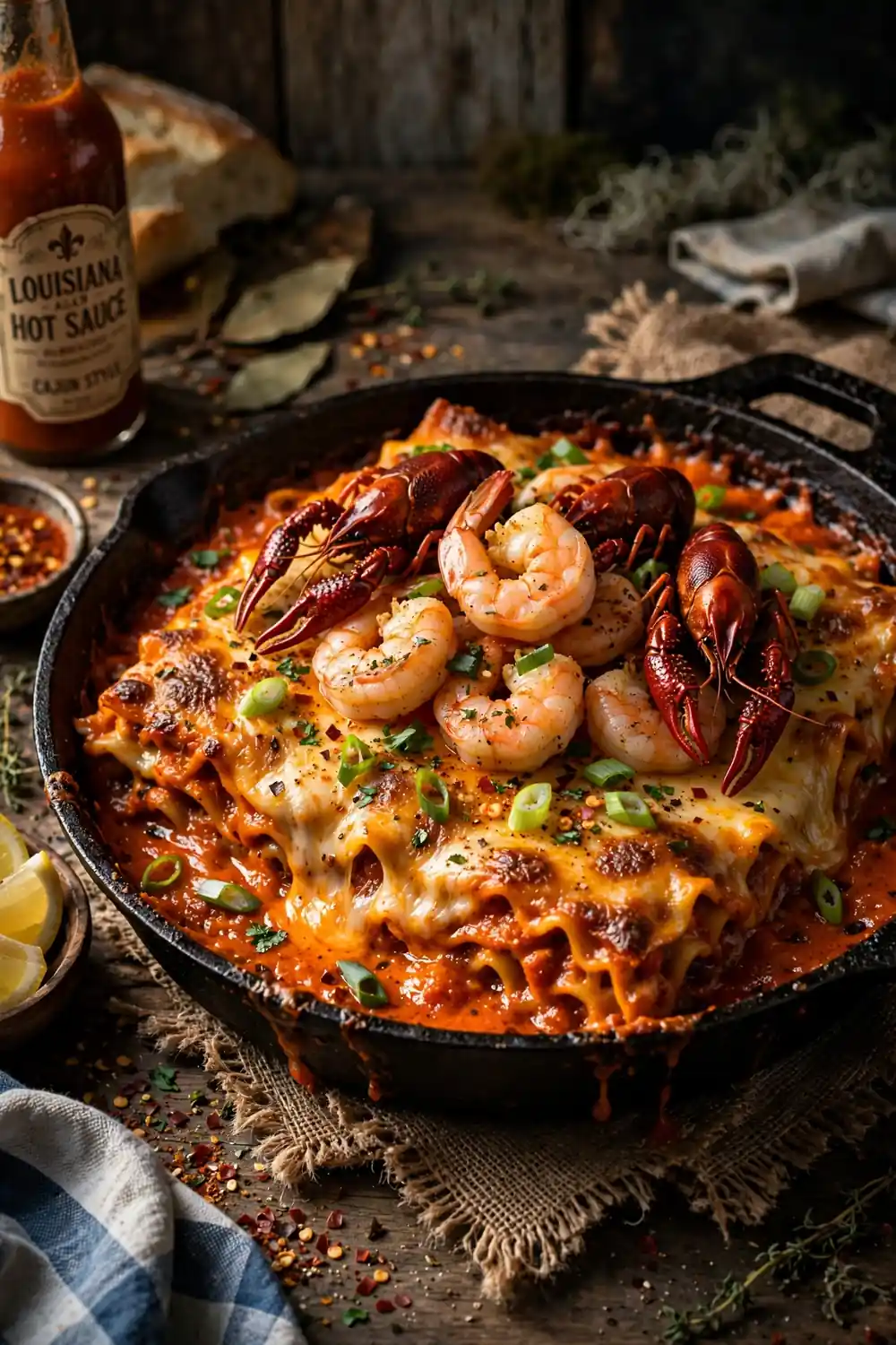 Bold cajun seafood bake