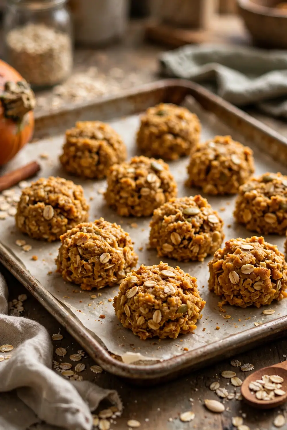 Oatmeal cookie dough pumpkin bites