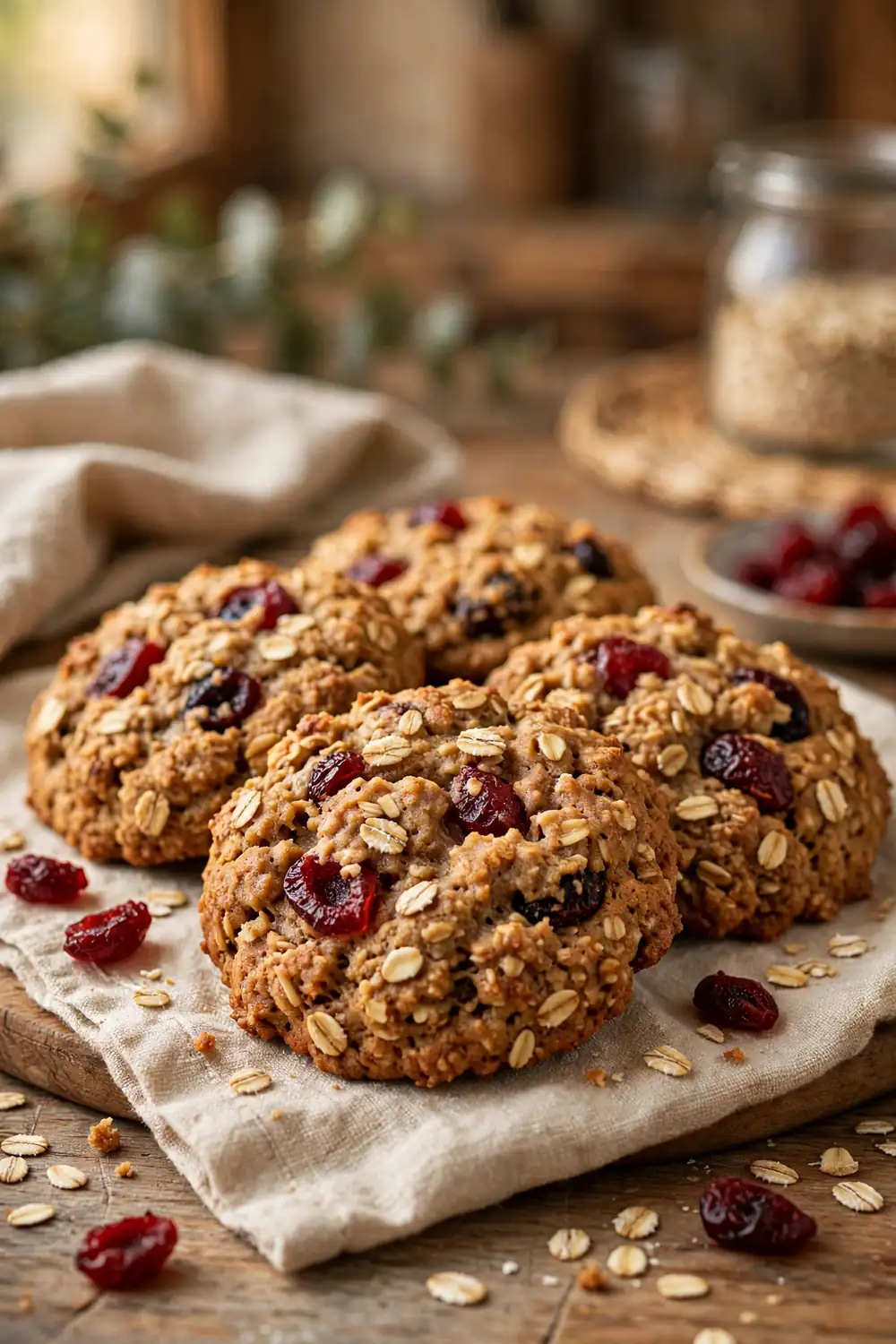 Oatmeal cherry chew cookies