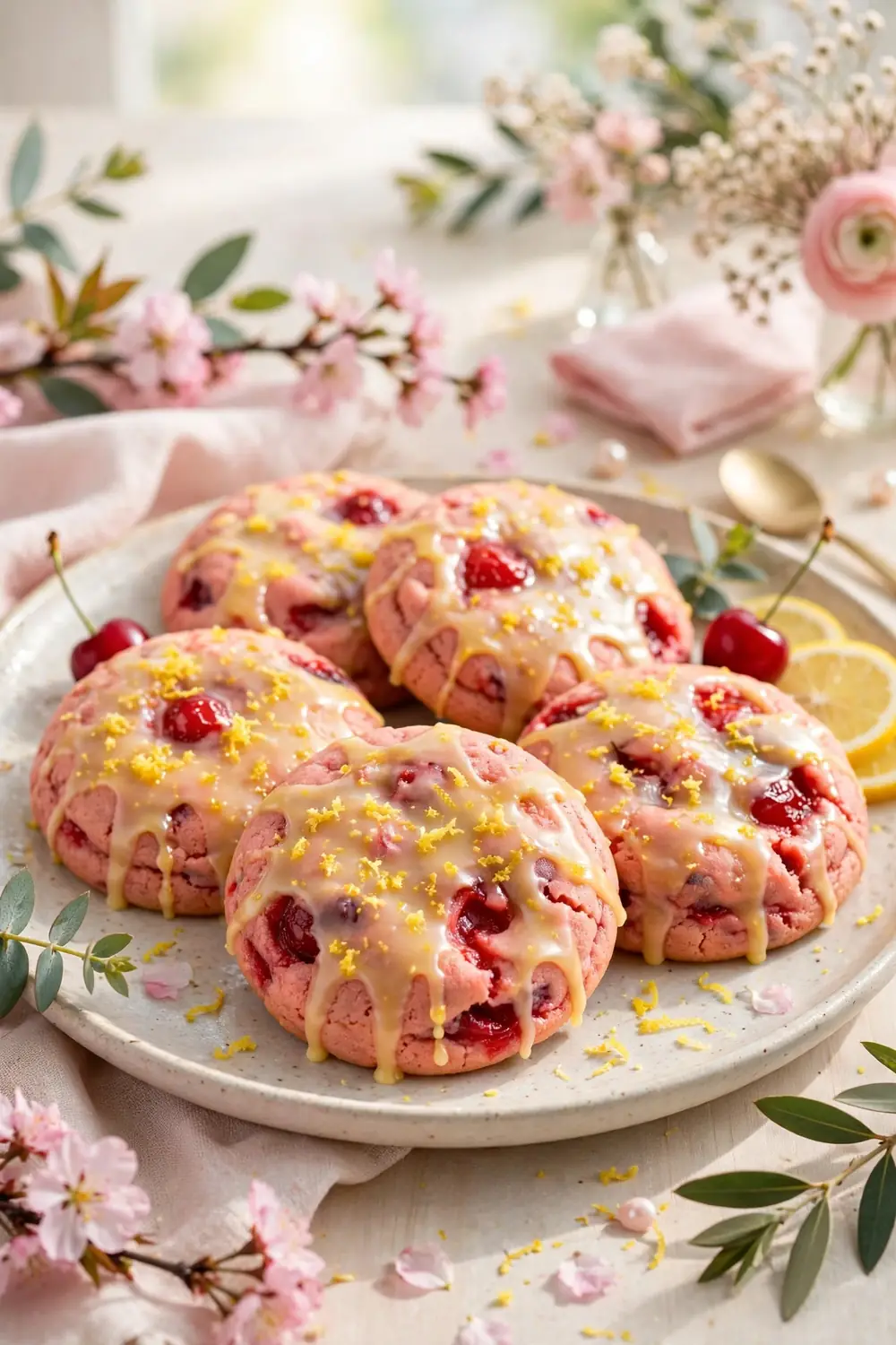 Lemon cherry burst cookies