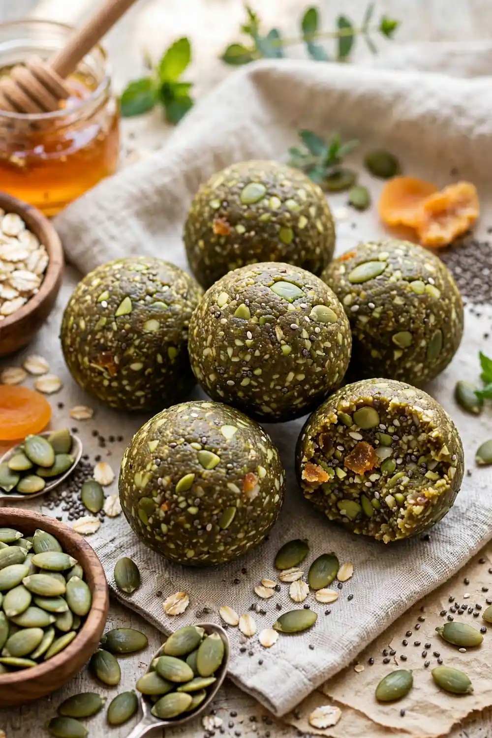 Pumpkin seed power truffles