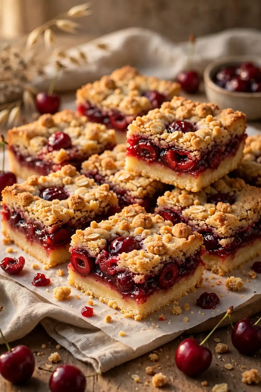 Shortbread cherry bars