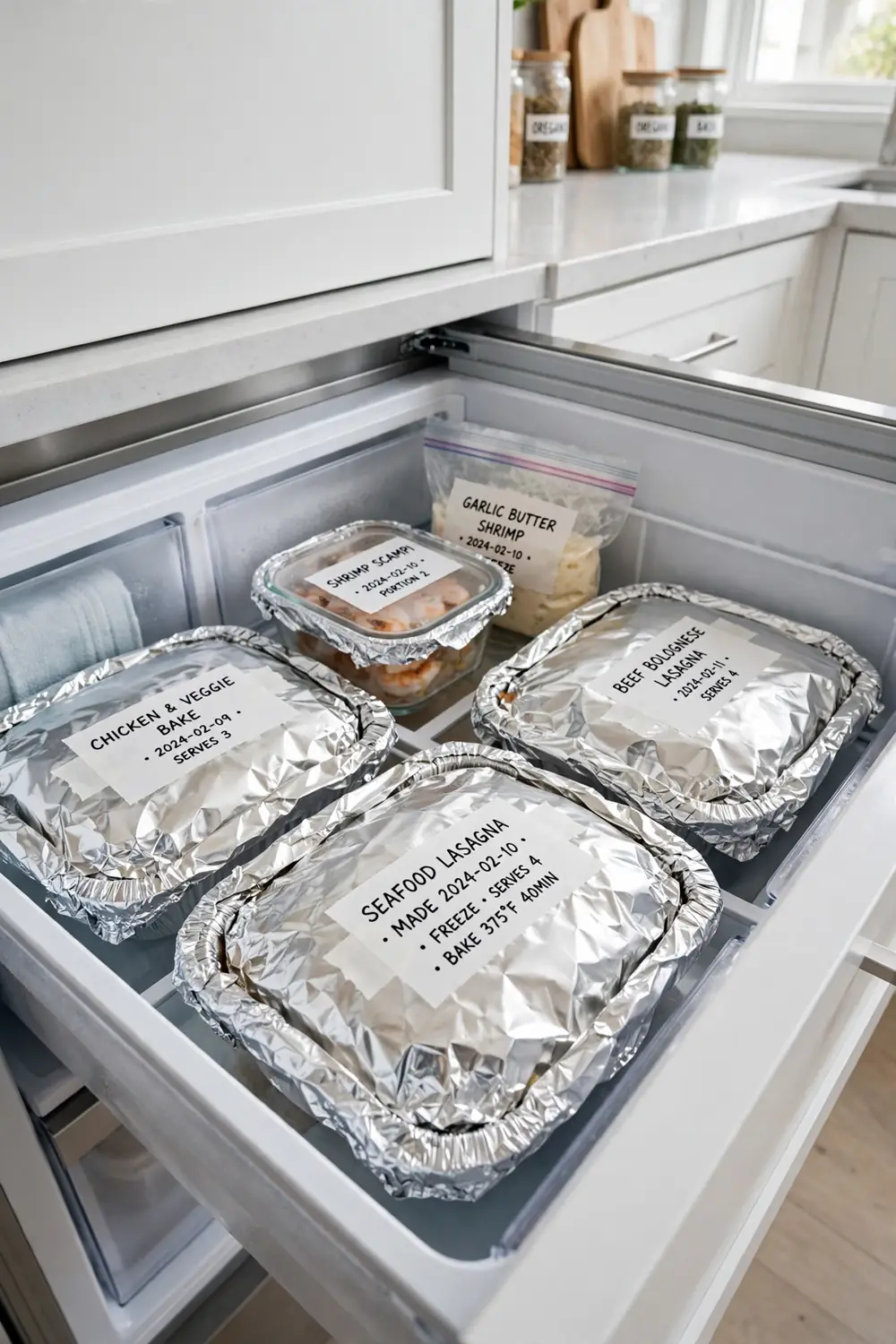 Freezer friendly prep bake