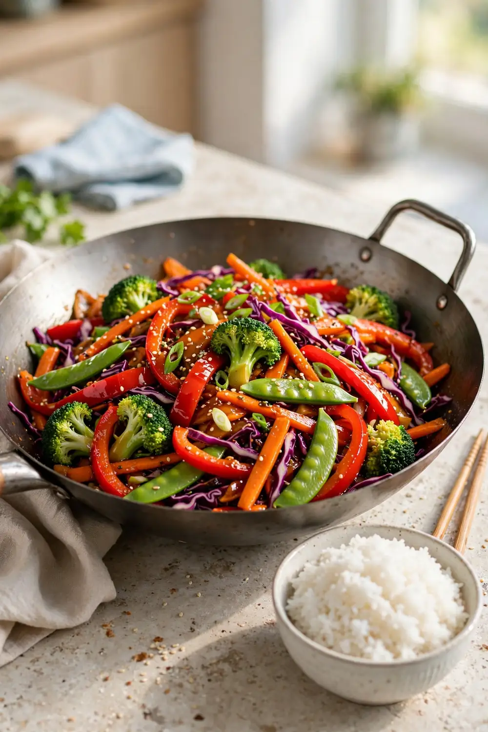 Rainbow Veggie Stir Fry