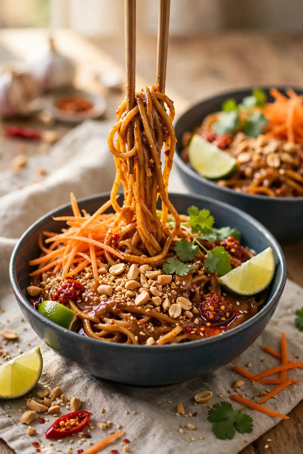 Spicy Peanut Noodle Bowls
