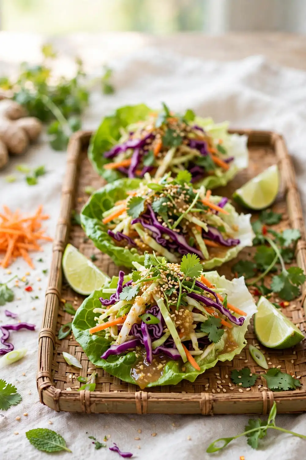 Crunchy Asian Slaw Wraps