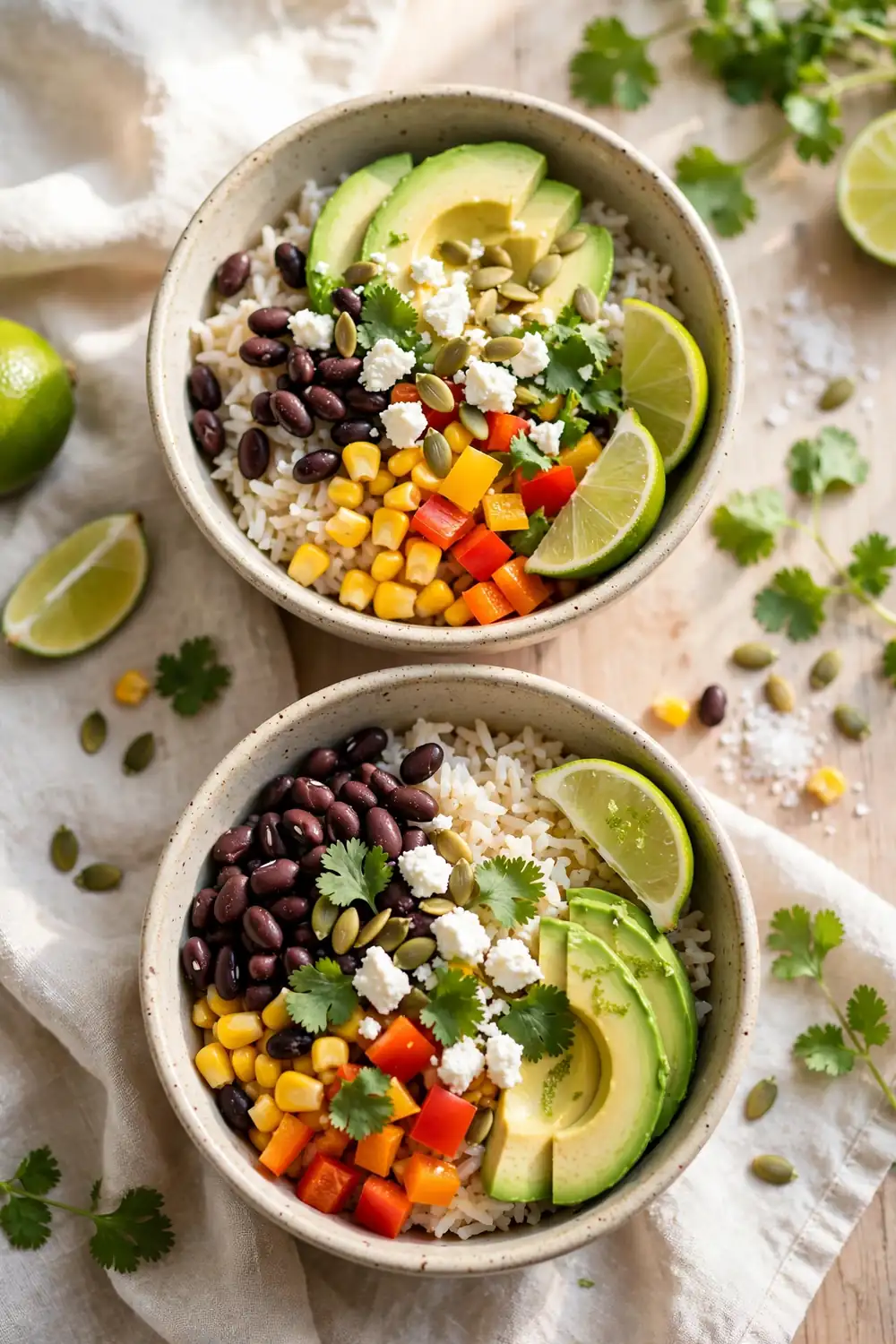 Avocado Lime Rice Bowls