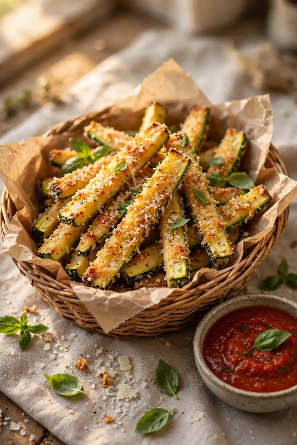 Crispy Parmesan Zucchini Fries