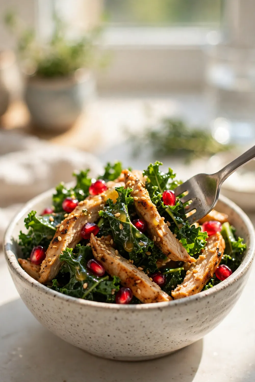 Kale pomegranate salad